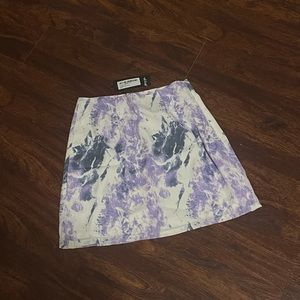 HIGH WAISTED TIE DYE PRINT MINI SKIRT